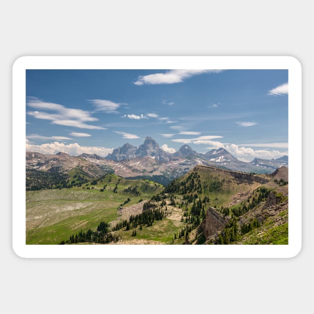 Different View of Tetons Sticker by StacyWhite